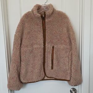 UGG Pink and Tan Sherpa Jacket